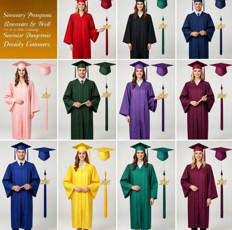 Men'S Formal Wear For Graduation - Academic Regalia Gown Lightweight Graduate Robe