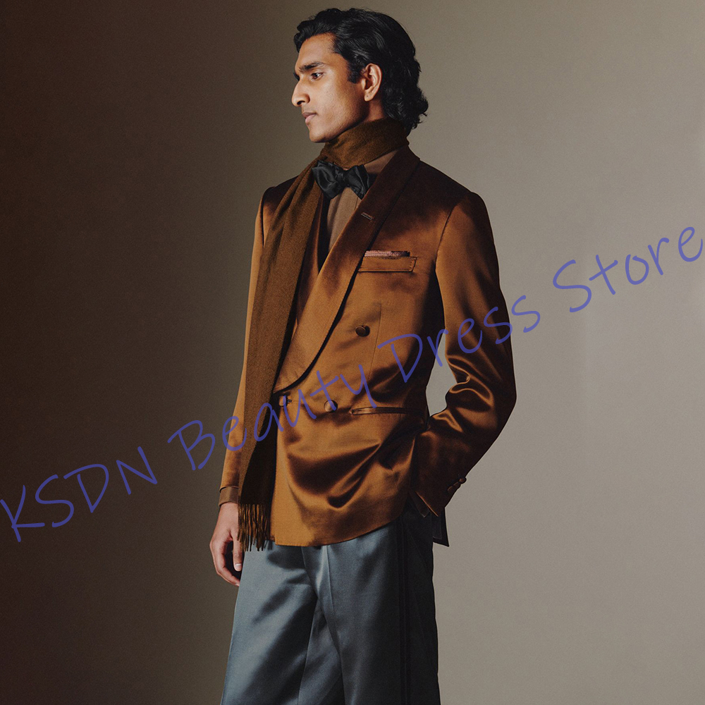 Men'S Formal Evening Wear - Elegant Men's Suits Double-Breasted Shawl Lapel