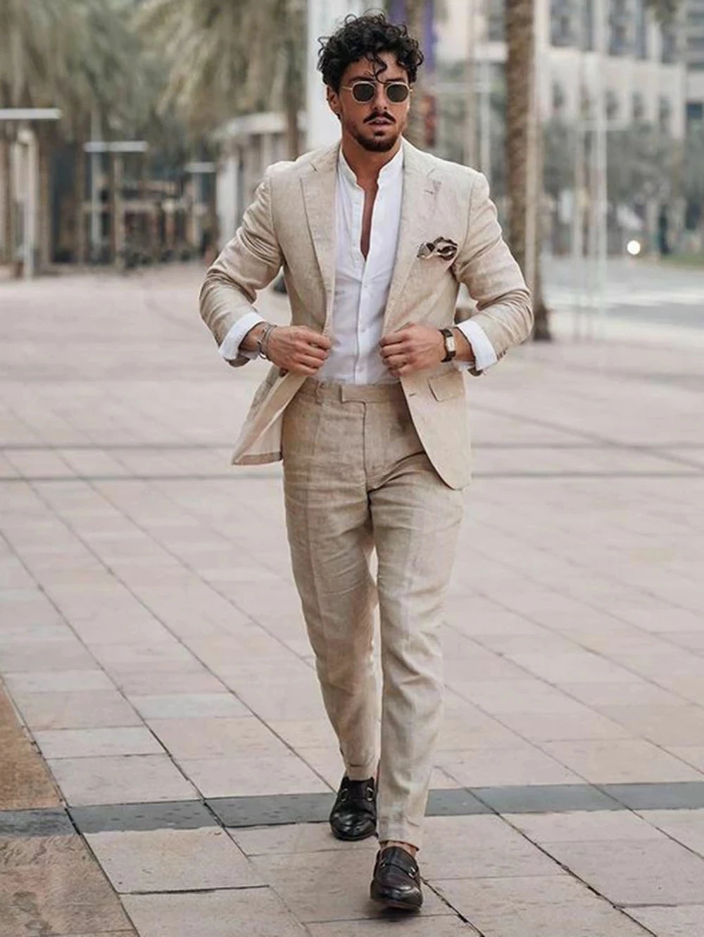 Summer Beach Business Linen Me - Men Formal Wear With Blazer ulasan dan harga