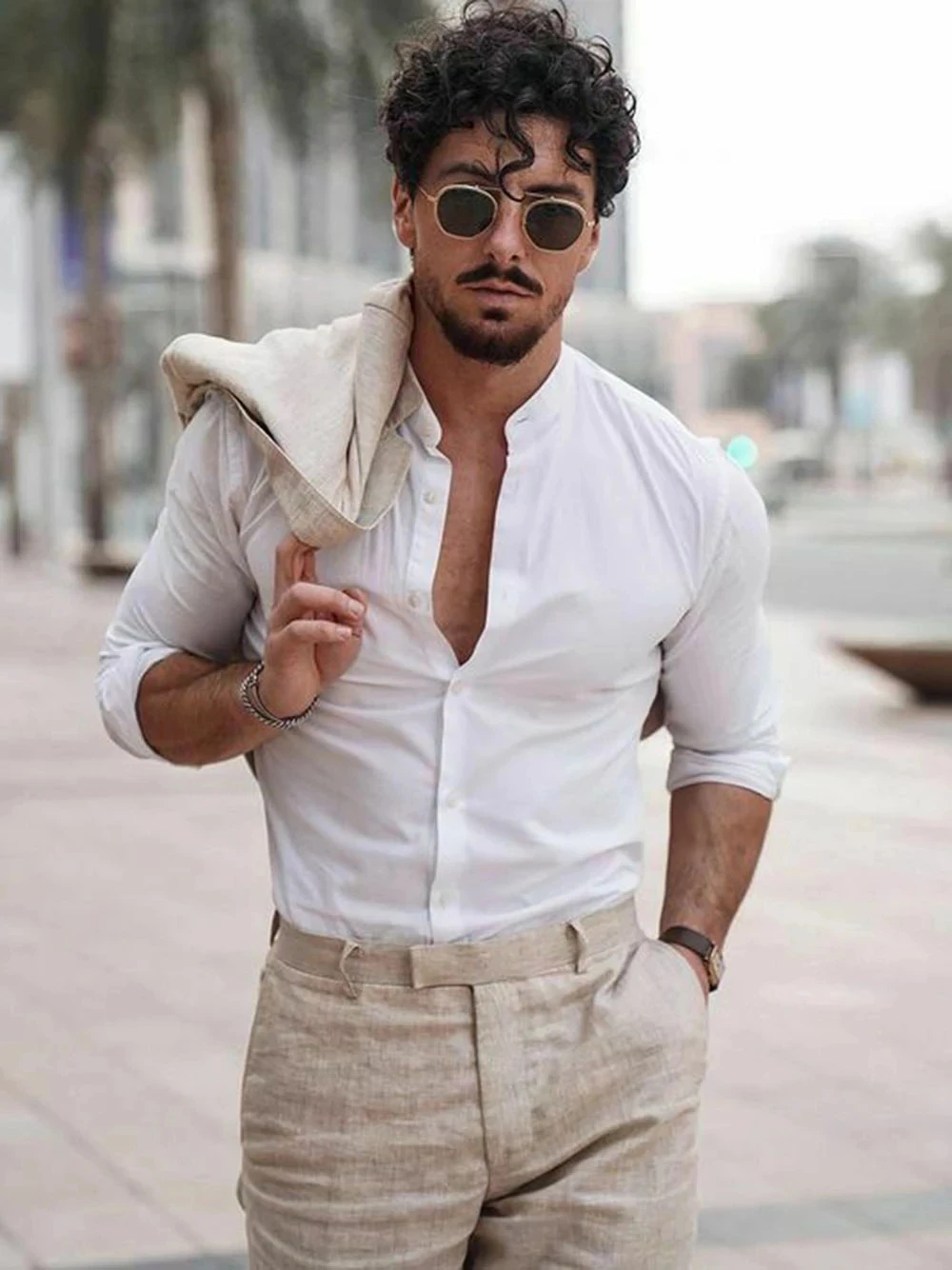 Summer Beach Business Linen Me - Men Formal Wear With Blazer ulasan dan harga