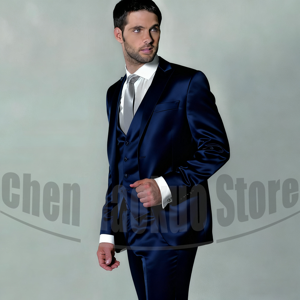 Men's Satin Three Piece Suit S - Men'S Formal Evening Wear ulasan dan harga