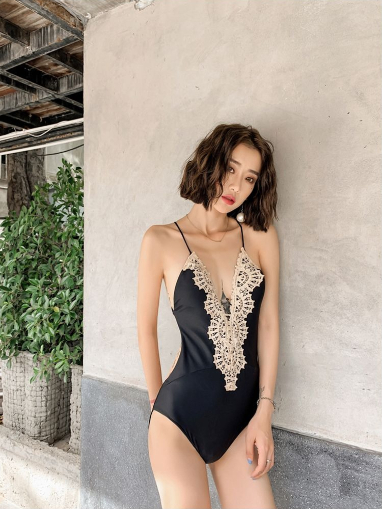 Black Women One Piece Swimsuit - Slim Fit Suit Set ulasan dan harga