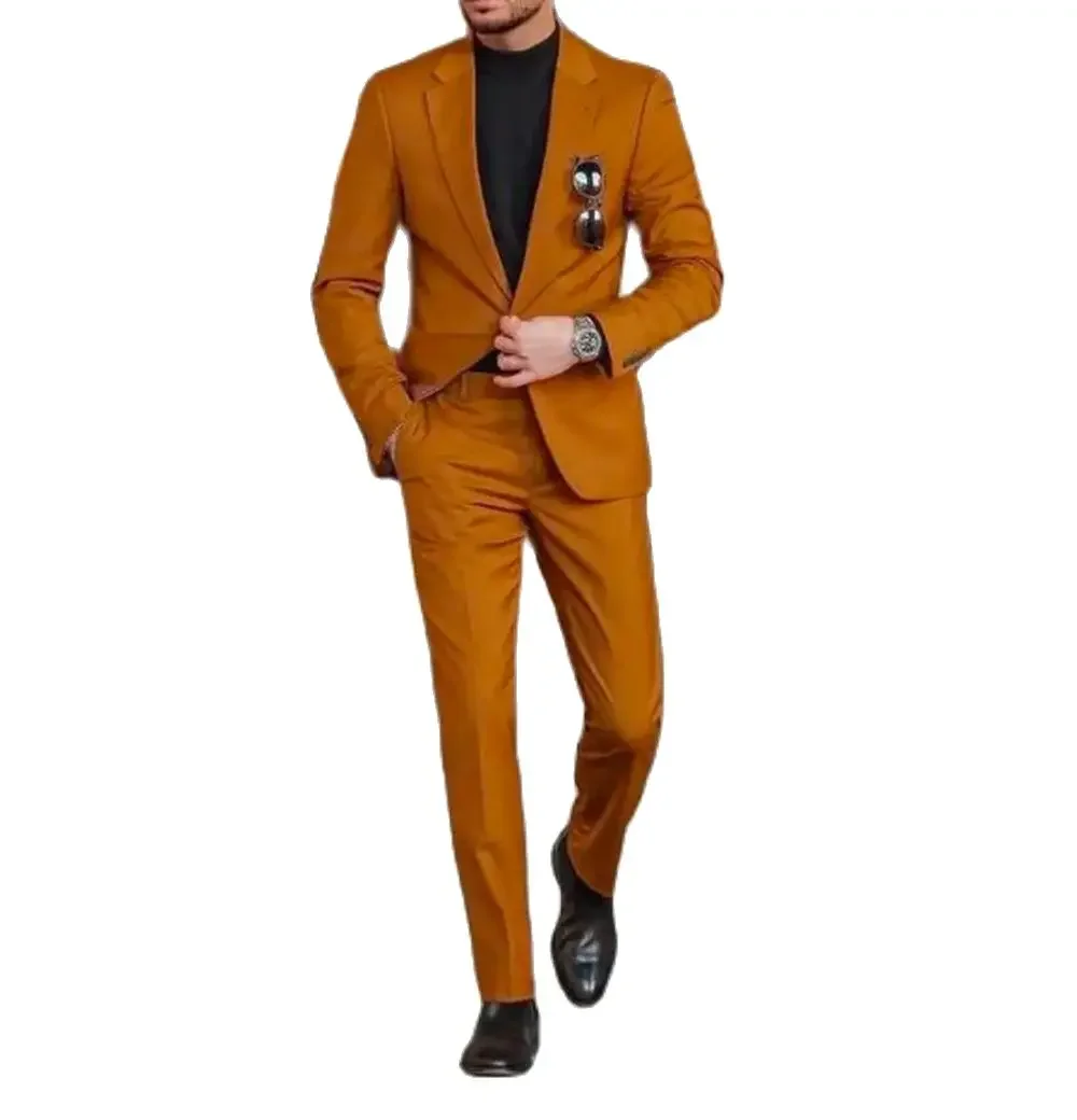 Blue/Green/Champagne Notch Lap - Men Formal Wear Green ulasan dan harga