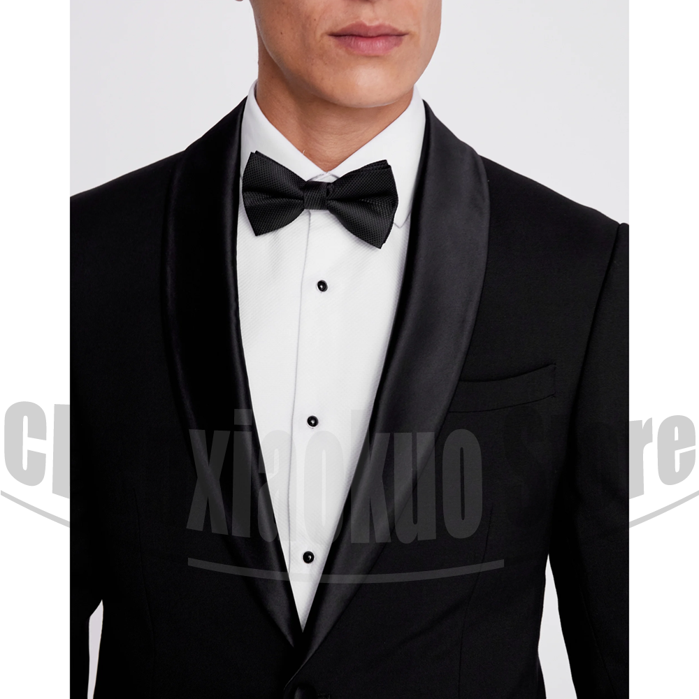 Black Men Suits 2 Piece Fashio - Men Formal Wear With Blazer ulasan dan harga
