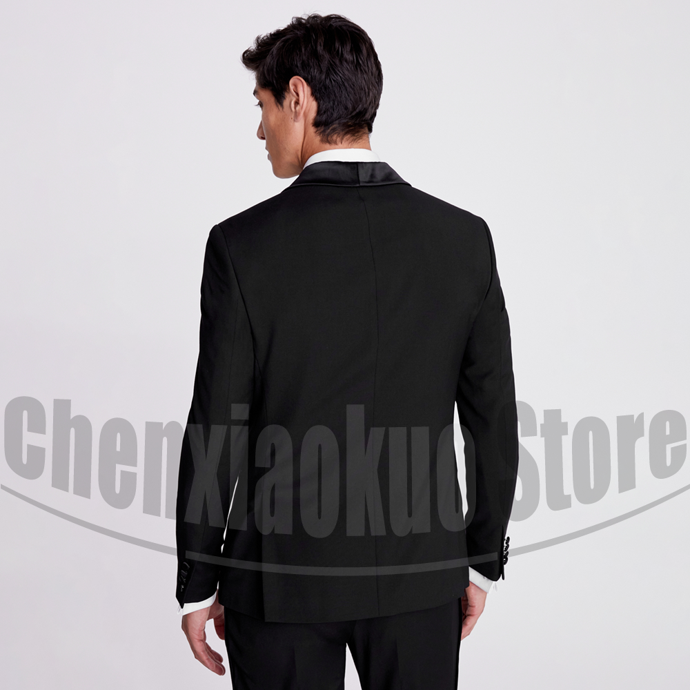 Black Men Suits 2 Piece Fashio - Men Formal Wear With Blazer ulasan dan harga