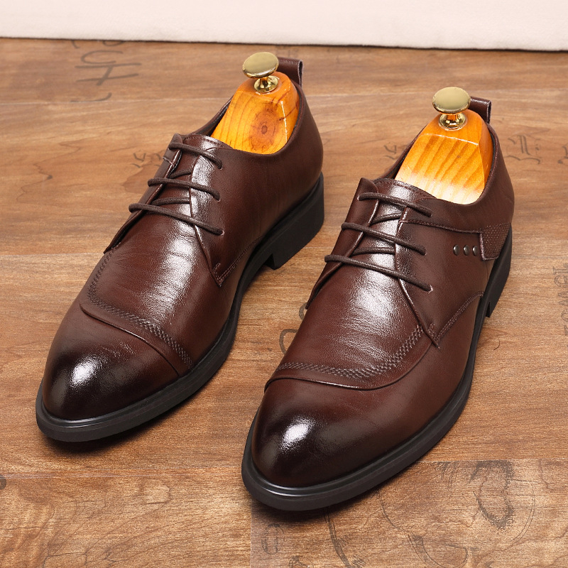 Leather Oxford Shoes With Meta - Men Formal Party Wear Dress ulasan dan harga