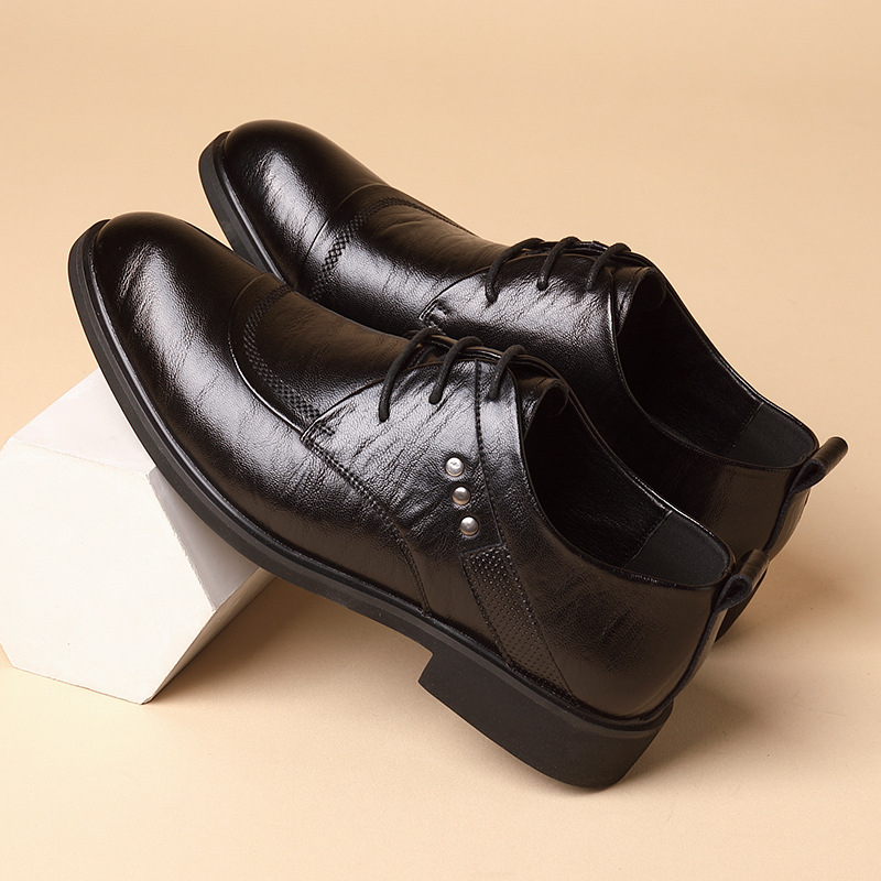 Leather Oxford Shoes With Meta - Men Formal Party Wear Dress ulasan dan harga