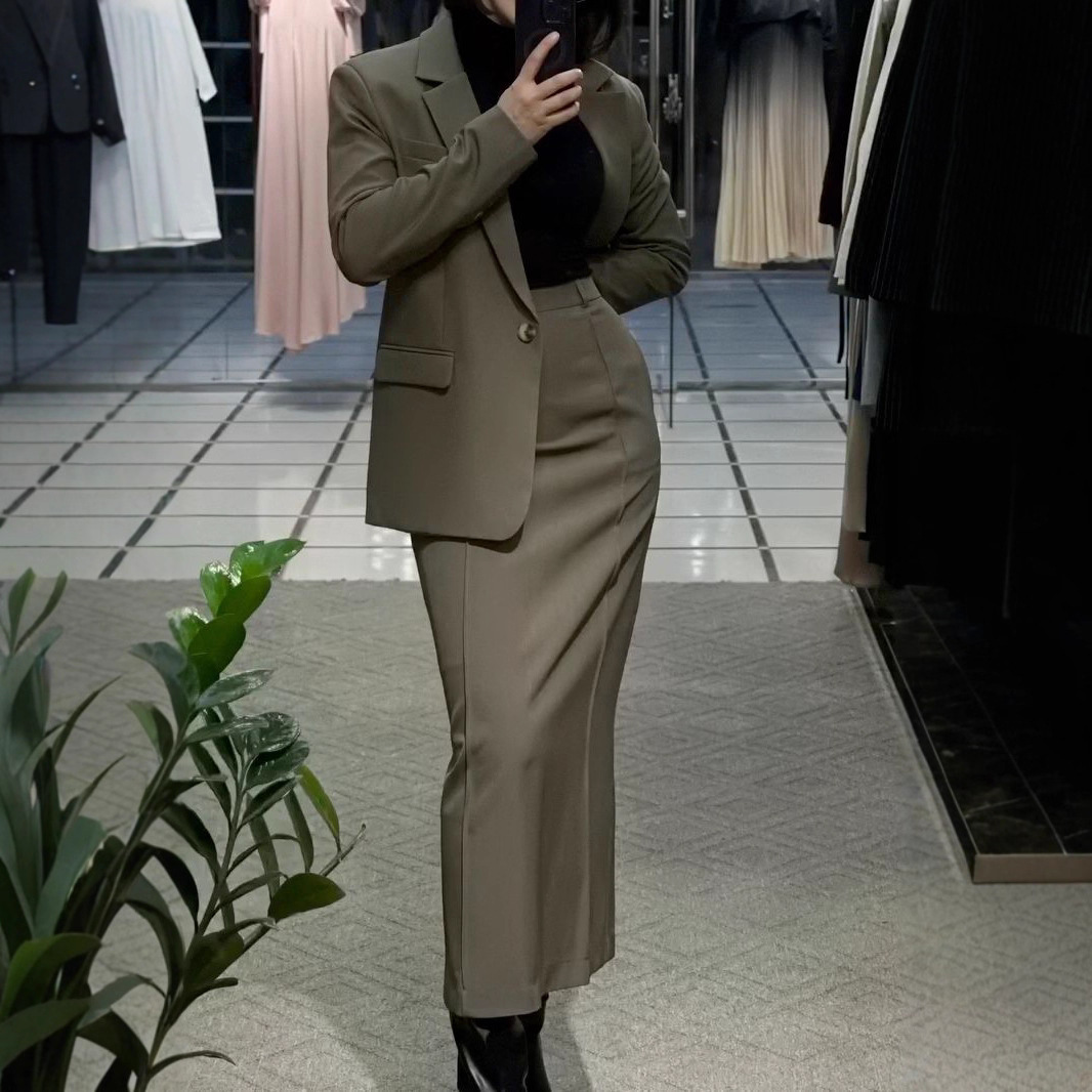 Allingentle Skirt Suit Women's - Slim Fit Suit Set ulasan dan harga