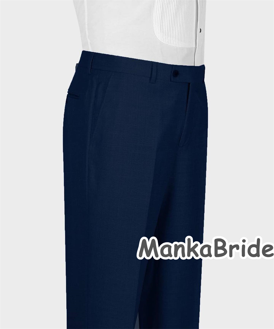 Elegant Navy Blue Classic Wedd - Men Formal Wear With Blazer ulasan dan harga
