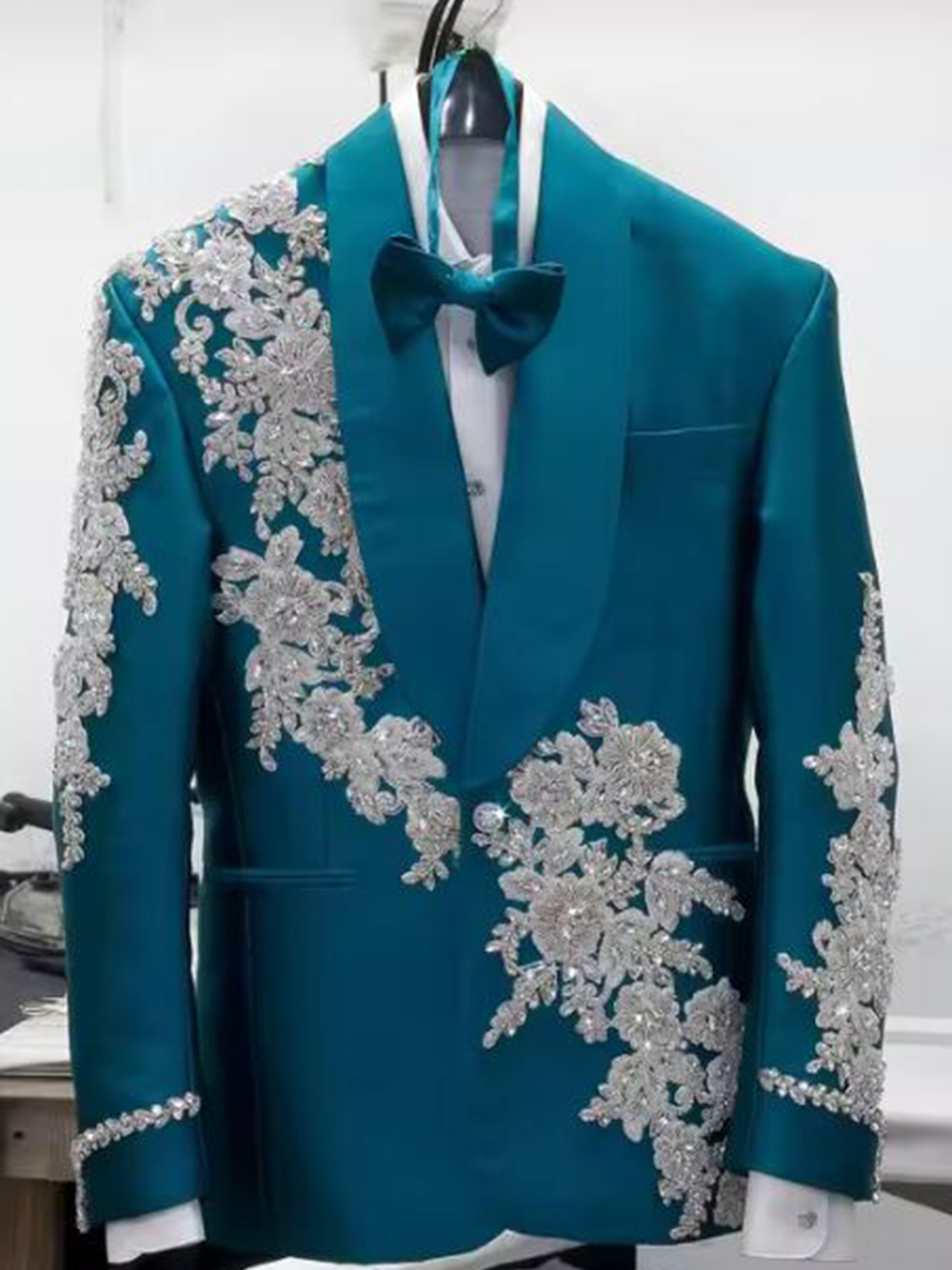 Exclusive Green Suit Men Beade - Men Formal Wear Green ulasan dan harga