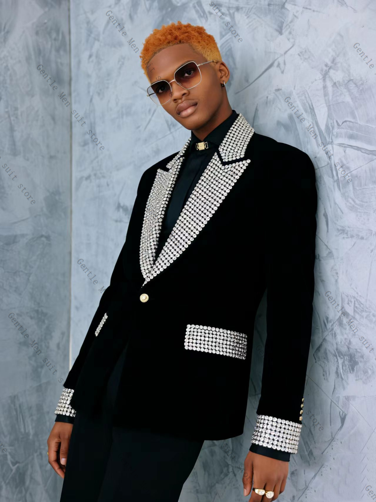 Velvet Men Suit Set 2 Pcs Blaz - Men Formal Wear With Coat ulasan dan harga