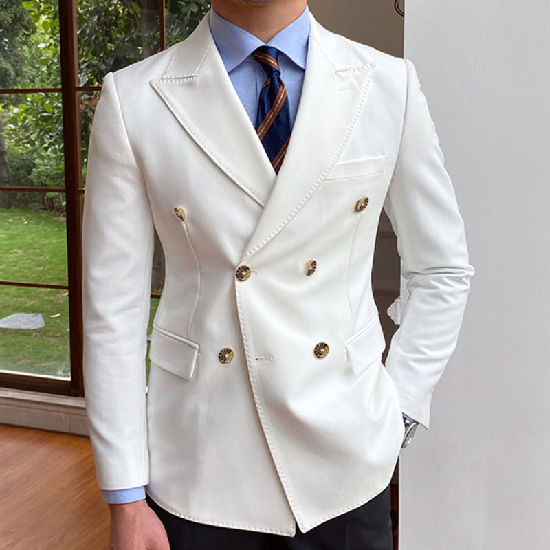 Solid Wedding Men Suits Blazer - Men Formal Wear With Coat ulasan dan harga