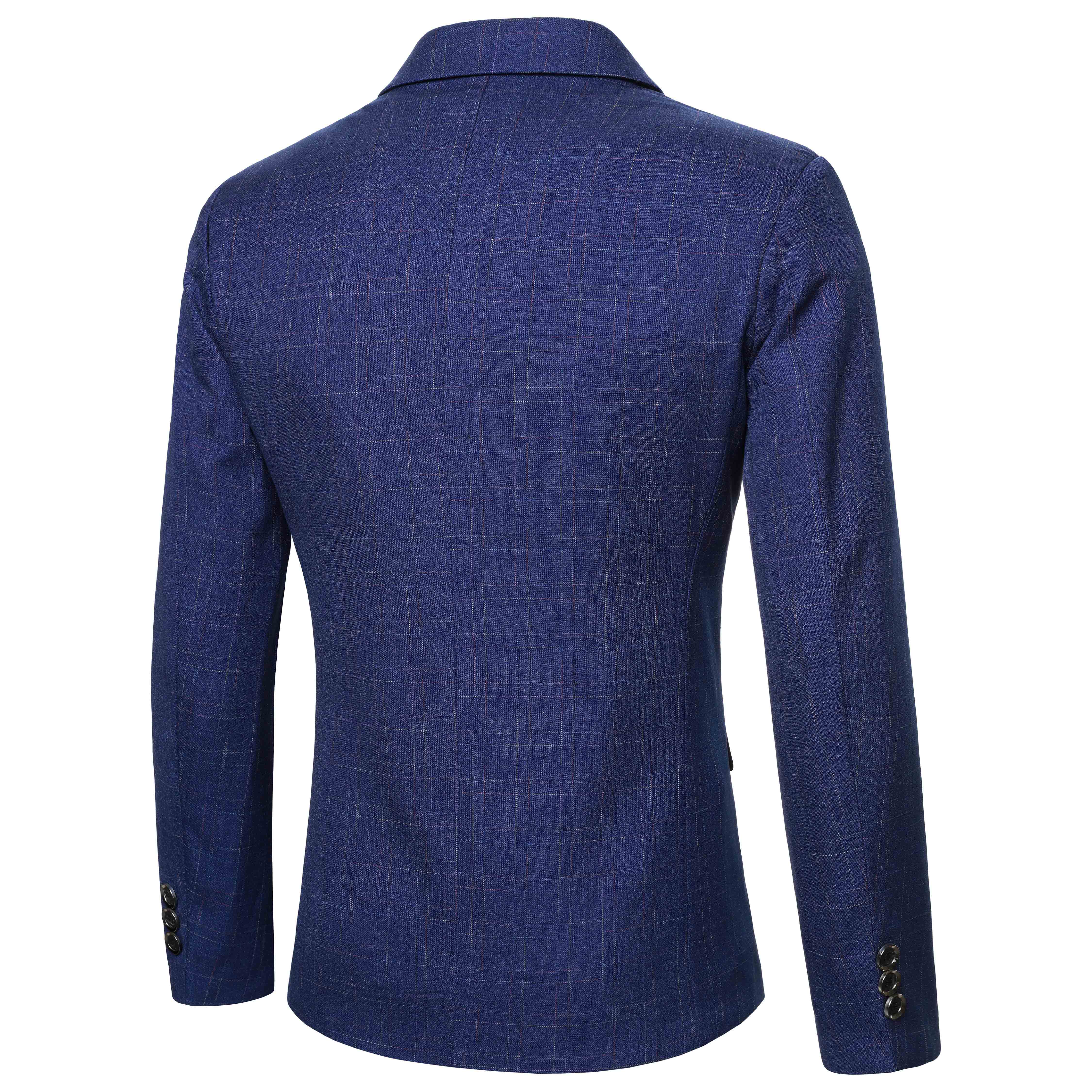 New Spring Men Blue Plaid Blaz - Men Formal Wear With Coat ulasan dan harga