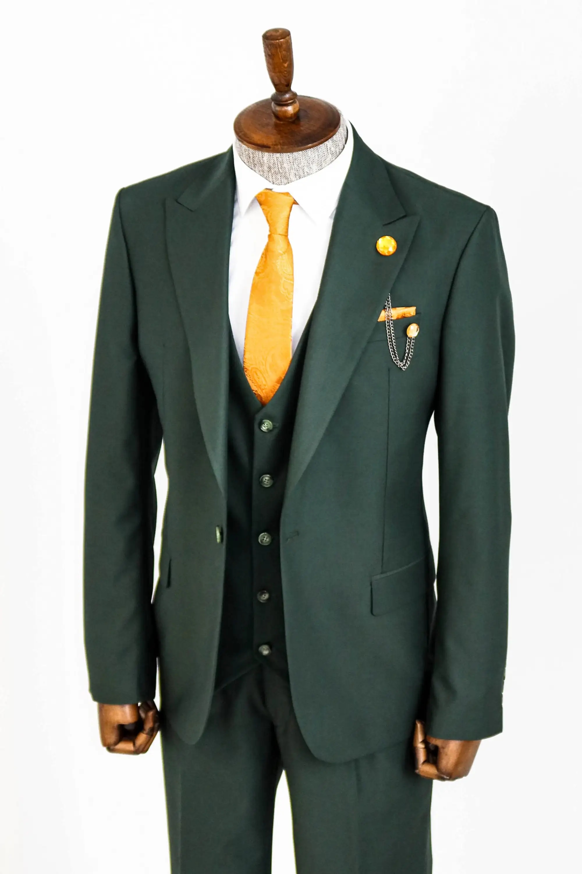 Luxury green Men Formal Suits  - Men Formal Wear Green ulasan dan harga