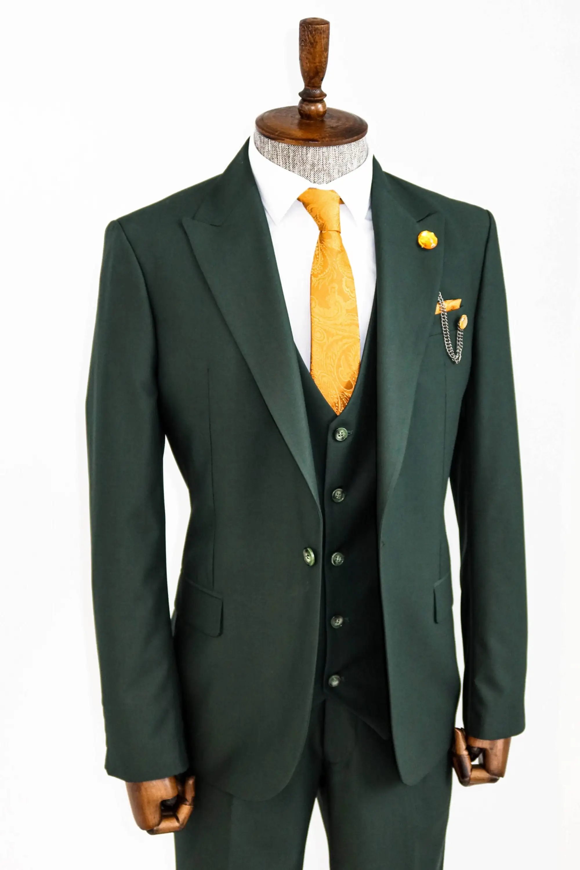 Luxury green Men Formal Suits  - Men Formal Wear Green ulasan dan harga