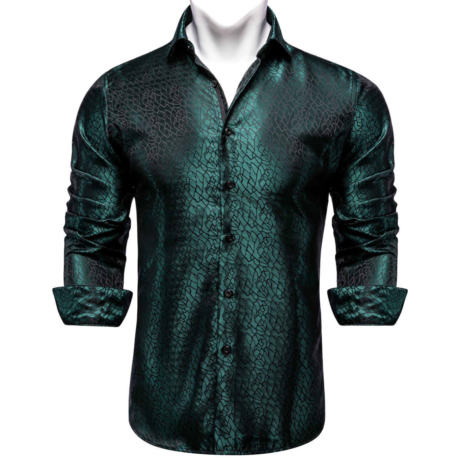Fashion Green Shirts For Men C - Men Formal Wear Green ulasan dan harga