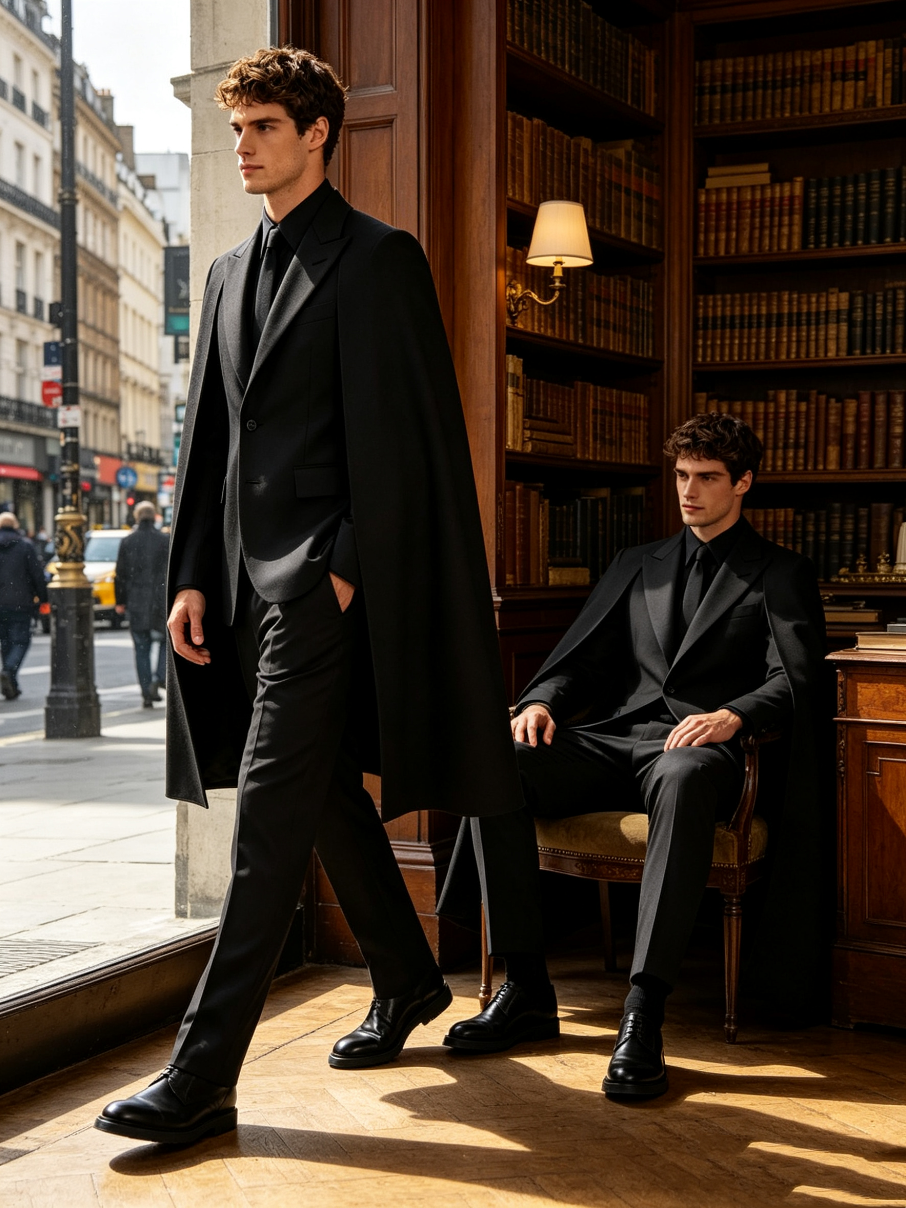 Designer Black Wrap Men Suit S - Men Formal Wear With Coat ulasan dan harga