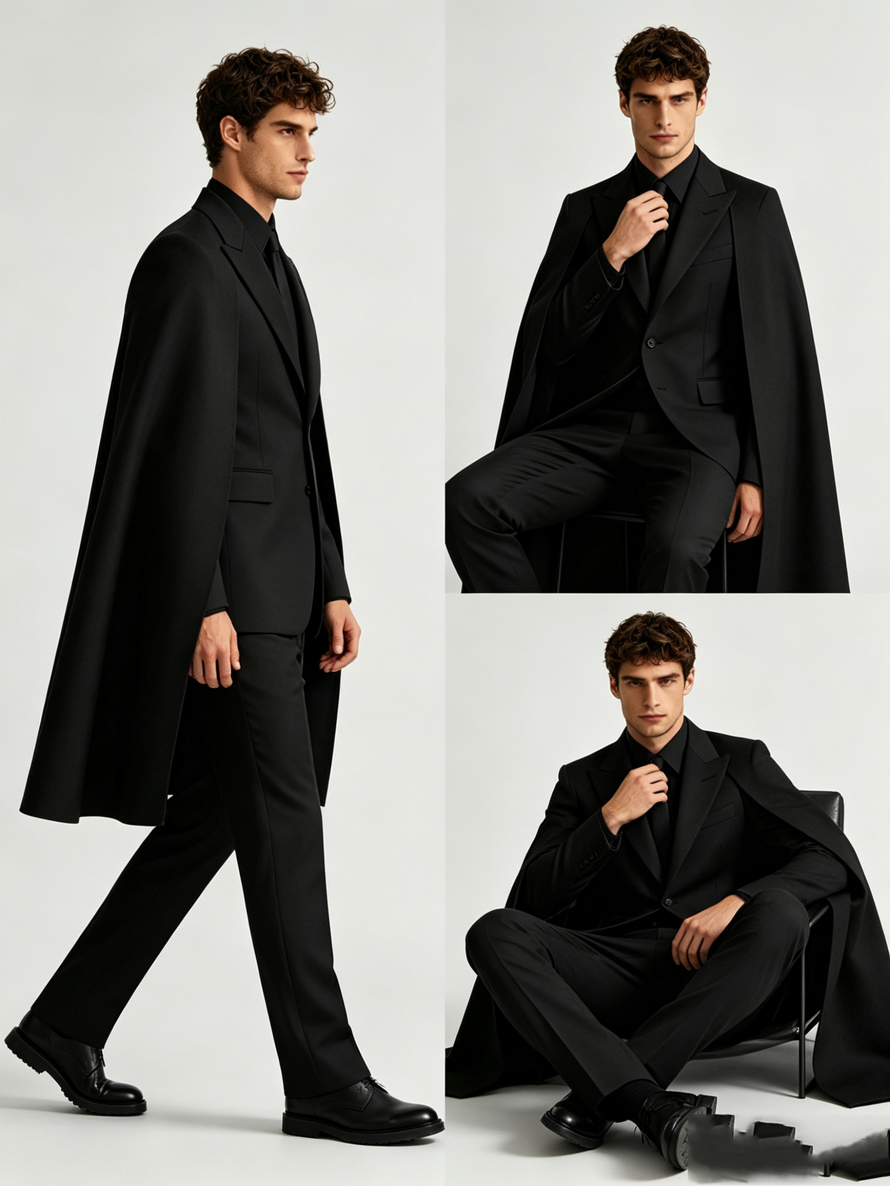 Designer Black Wrap Men Suit S - Men Formal Wear With Coat ulasan dan harga