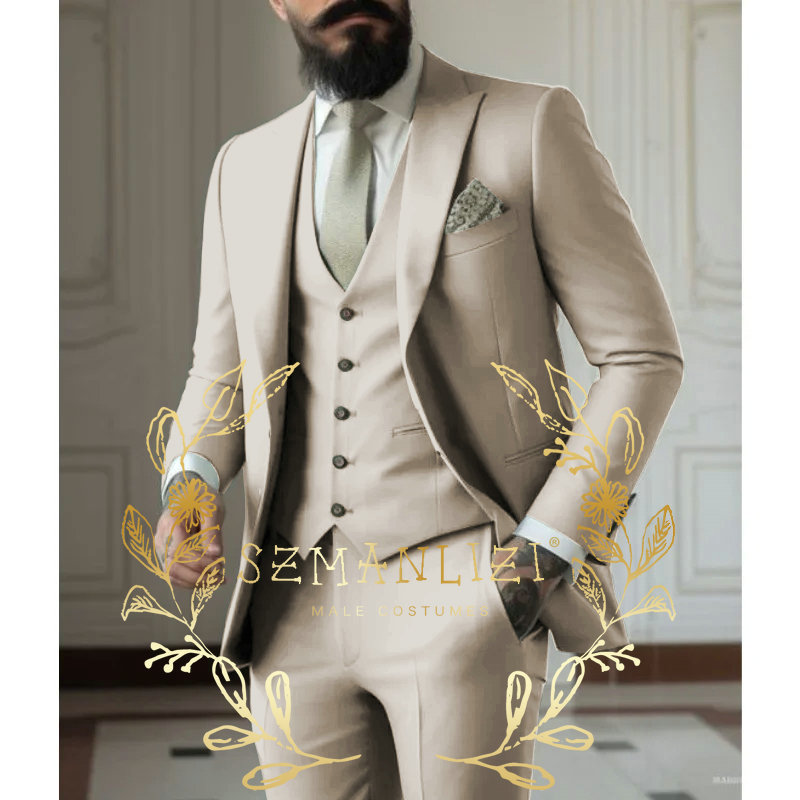 Light green Suits Men Suits 3  - Men Formal Wear Green ulasan dan harga