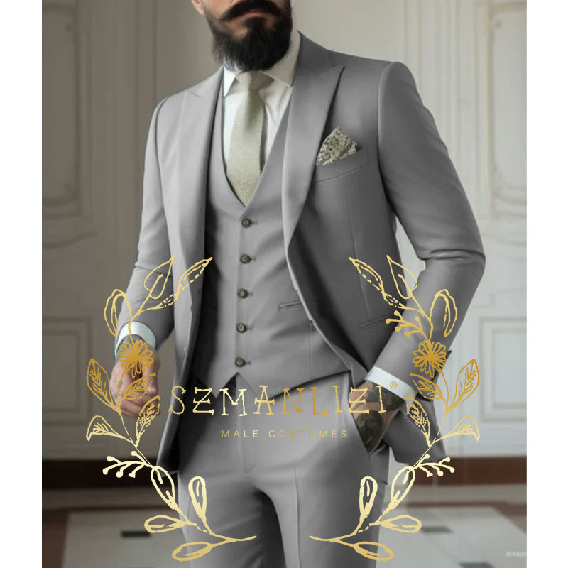 Light green Suits Men Suits 3  - Men Formal Wear Green ulasan dan harga