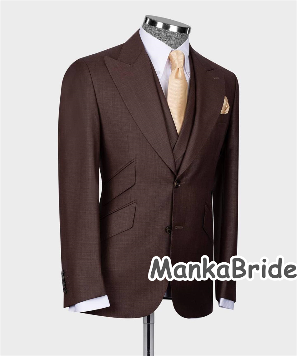 Costume Homme Customized 3pcs  - Men Formal Wear With Blazer ulasan dan harga