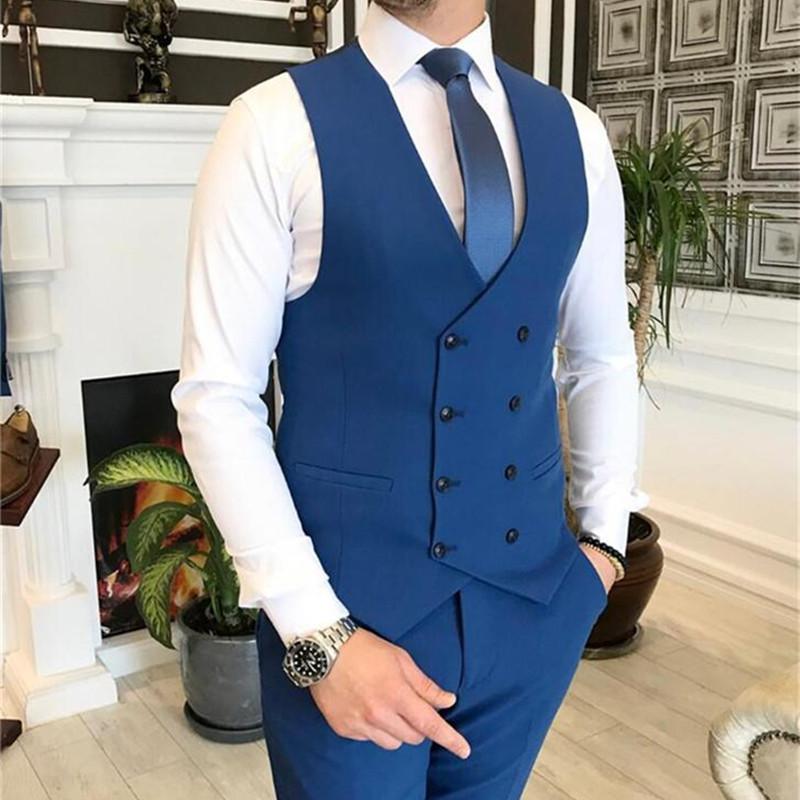 2021 Burgundy Double Breasted  - Men Formal Wear With Blazer ulasan dan harga
