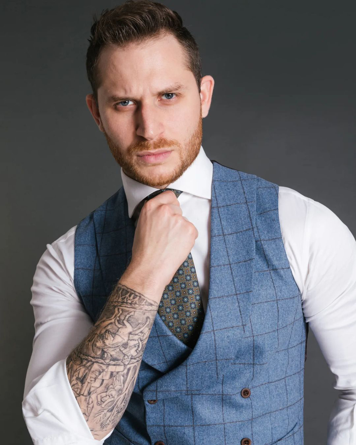 Blue Vintage Men Suit Tailor-M - Men Formal Wear With Blazer ulasan dan harga