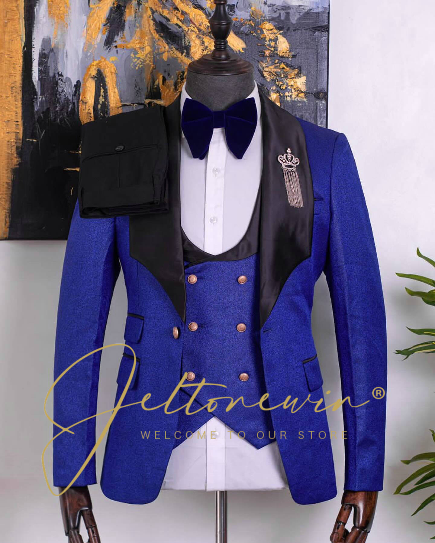Men's Green Three Piece Tuxedo - Men Formal Wear Green ulasan dan harga
