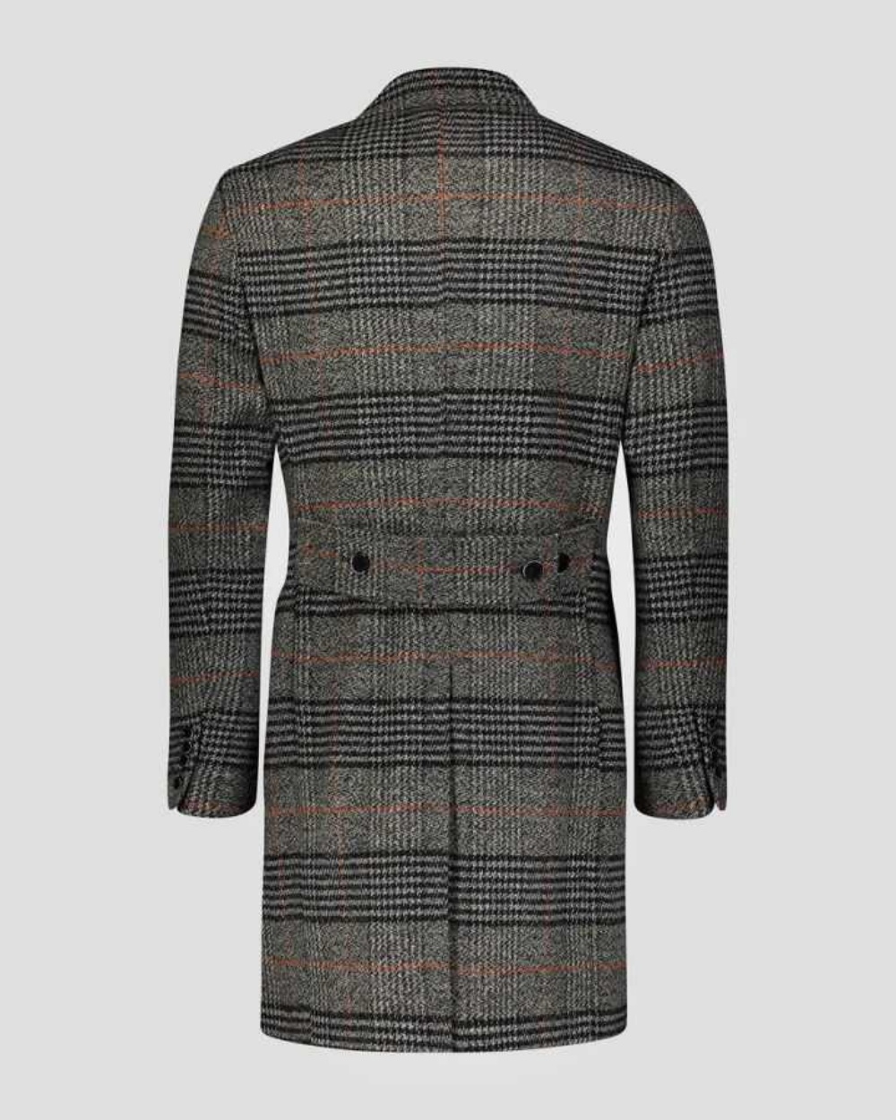 Modern Grid Woolen Blend Men O - Men Formal Wear With Coat ulasan dan harga
