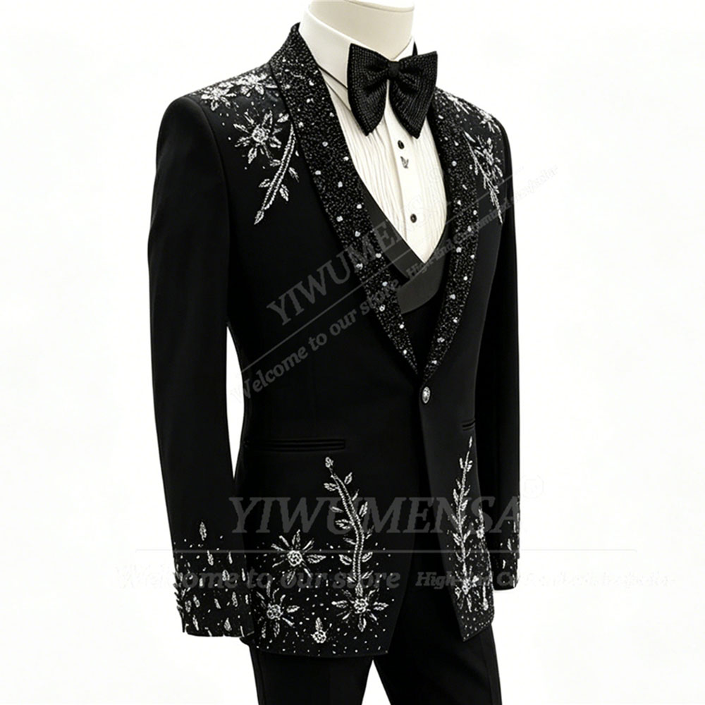 Brilliant Crystals Beading Sui - Men Formal Wear With Blazer ulasan dan harga