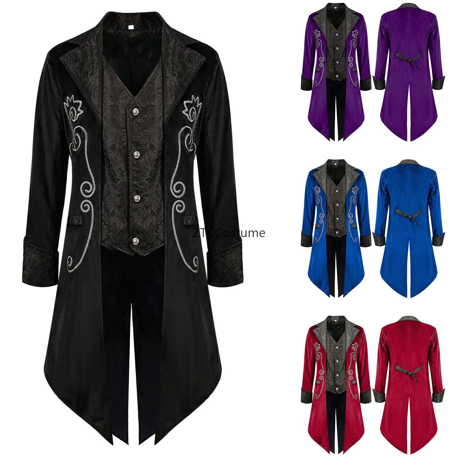 Steampunk Victorian Tailcoat M - Men'S Medieval Formal Wear ulasan dan harga