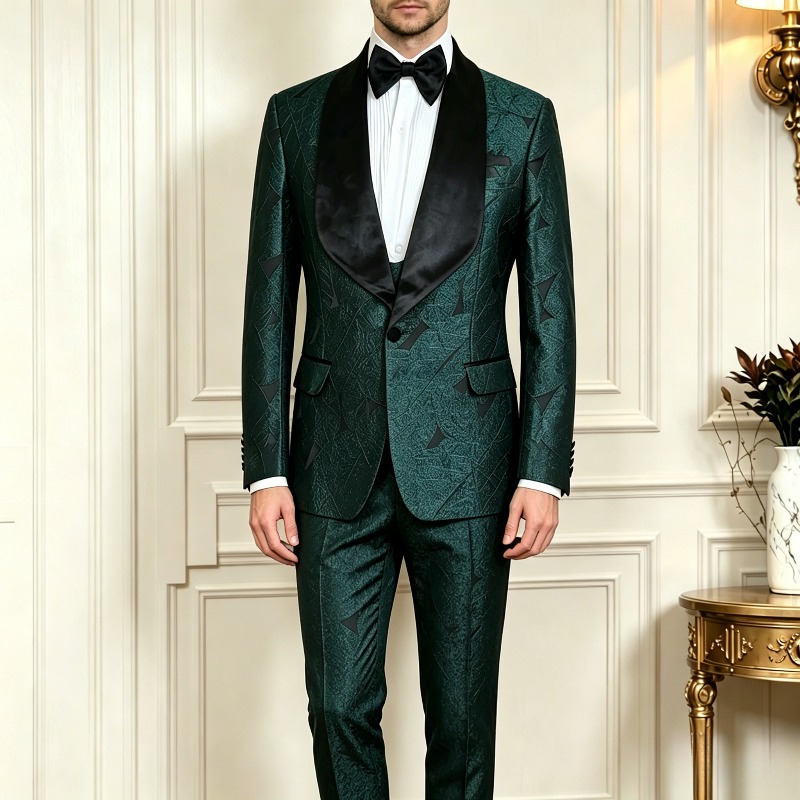 Male Wedding Prom Suit Dark Gr - Men Formal Wear Green ulasan dan harga
